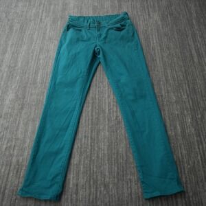 Levi's 505 Women's Pants Dark Teal Green Denim Jeans Straight Leg 30x30